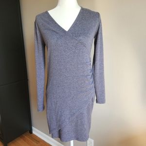 Dynamite Long Sleeve Fitted Ruched Side Dress